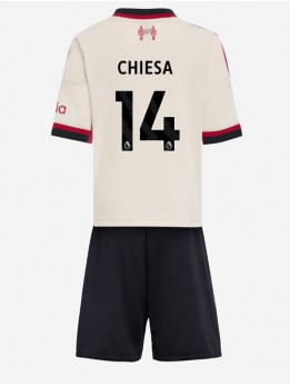 Liverpool Federico Chiesa #14 Replika Borta Kläder Barn 2025-26 Kortärmad (+ byxor)